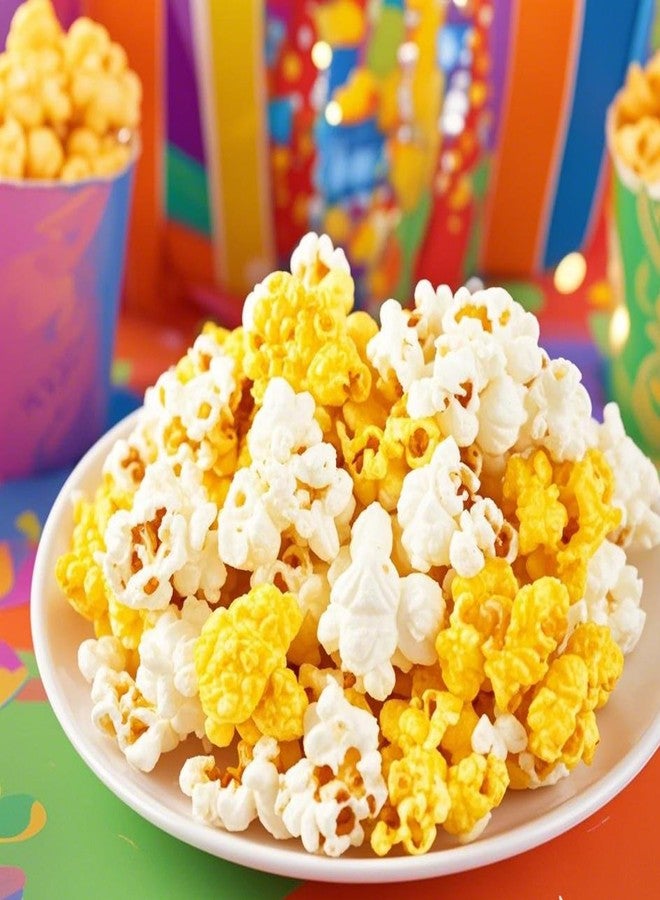 EUGFI 150 Pcs Miniature Fake Popcorn, Eight Styles Artificial Resin Popcorn Models for DIY Crafts, Dollhouse Decor, Christmas Ornaments, Party Props, Earring Making, Mixed Colors - Image 1